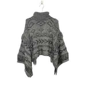 Rocky Barnes x 360 Cashmere Fringe Turtleneck Sweater